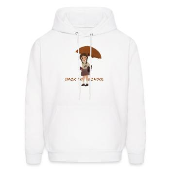 Back to school - Men's Hoodie - white - Front - Elias (183cm)