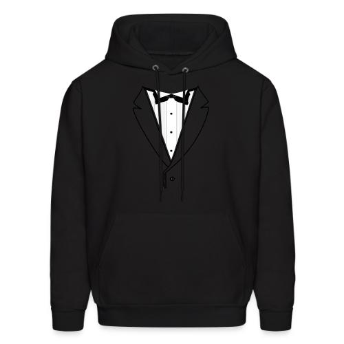Tuxedo Plain w. Black Lines - Men's Hoodie