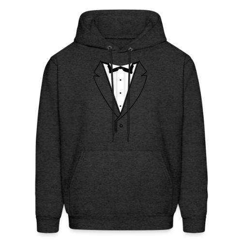 Tuxedo Plain w. Black Lines - Men's Hoodie