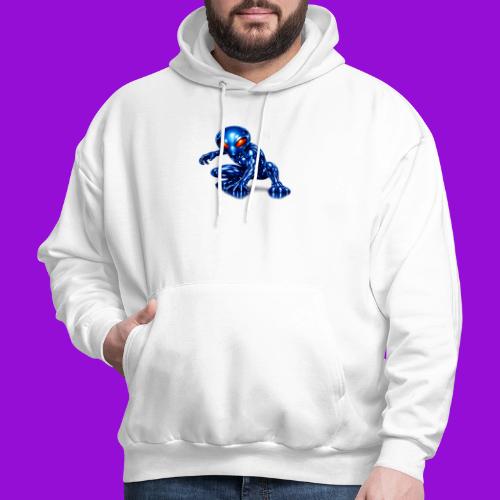 Blue Alien Crouch - Men's Hoodie
