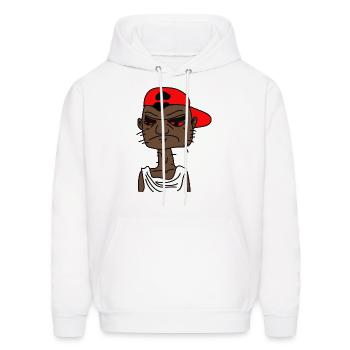 hip hop - Men's Hoodie - white - Front - Elias (183cm)