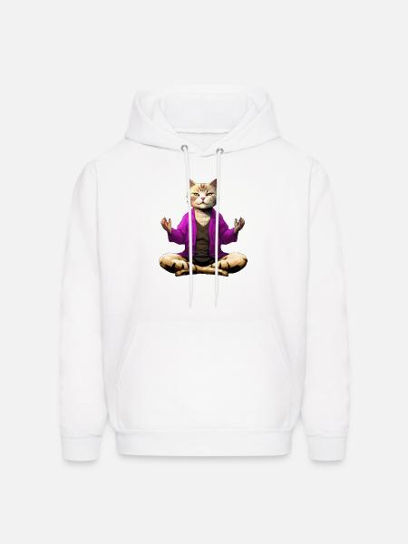 Yogi the Cat - Men's Hoodie - white