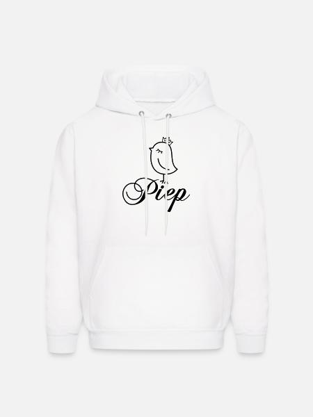 Sparrow With Crown “Piep” - Men's Hoodie - white