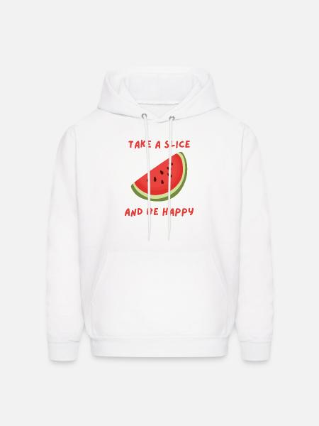 watermelon slice - Men's Hoodie - white