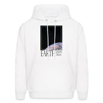 earth streetwear - Men's Hoodie - white - Front - Elias (183cm)