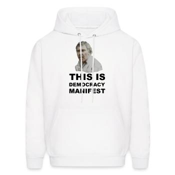 Democracy Manifest - Men's Hoodie - white - Front - Elias (183cm)