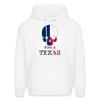 Born in Texas - Men's Hoodie - white - Front - Elias (183cm)
