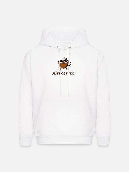 JUST COFFEE - Men's Hoodie - white