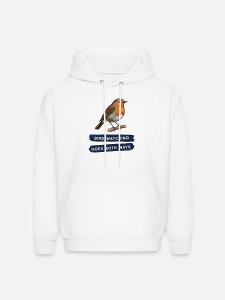 Bird Watching Goes Both Ways - Men's Hoodie - white
