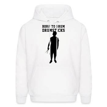 Born To Drum Drumsticks - Men's Hoodie - white - Front - Elias (183cm)