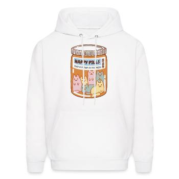 Pill jar with kittens - Men's Hoodie - white - Front - Elias (183cm)