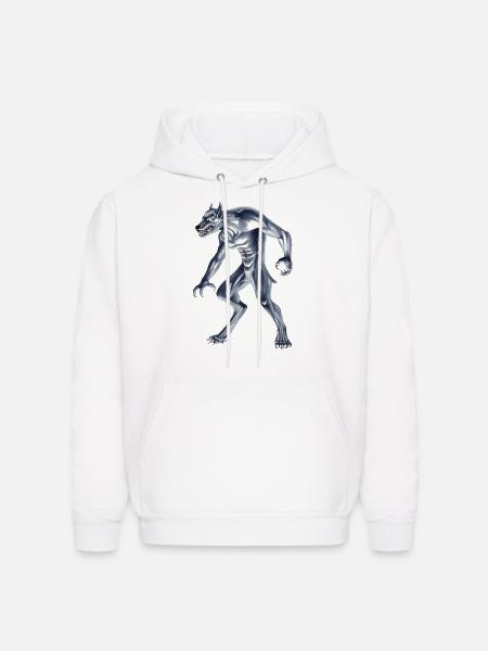 Dogman Cryptid Beast - Men's Hoodie - white