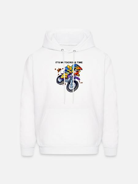Vivid Moto Racer Neon Splash - Men's Hoodie - white