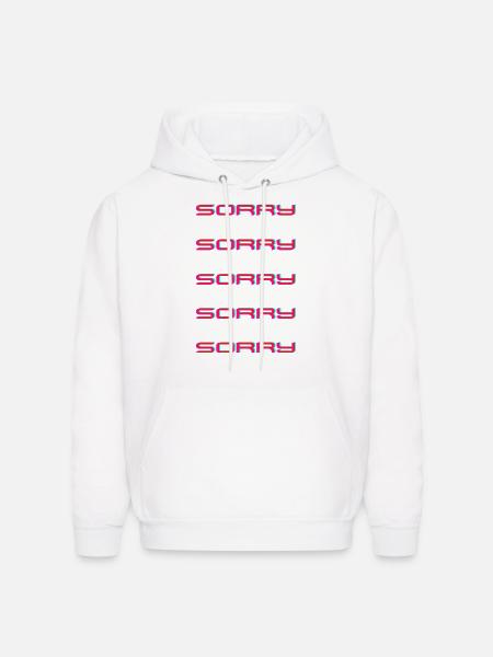 sorry - Men's Hoodie - white