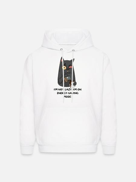 Life Begins After Coffee not lazy - Men's Hoodie - white