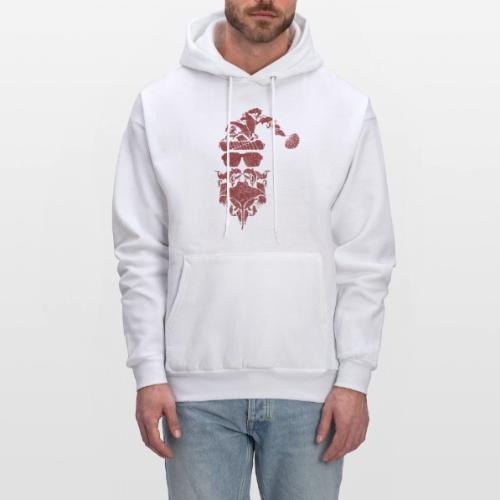 Red Coastal Inspired Santa Claus - Men's Hoodie