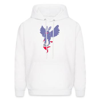 Mothman Abducting Human Goth Cryptid Funny Mothman - Men's Hoodie - white - Front - Elias (183cm)