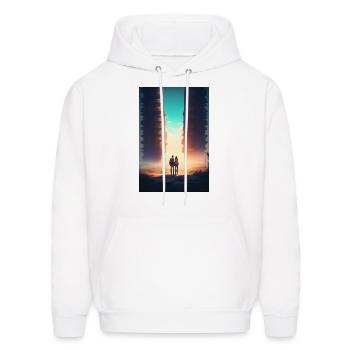 Post apocalyptic style 2 - Men's Hoodie - white - Front - Elias (183cm)