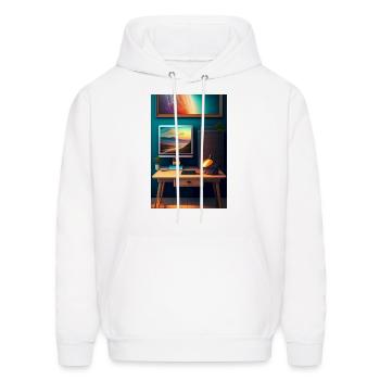 Beautiful award winning retro painting - Men's Hoodie - white - Front - Elias (183cm)