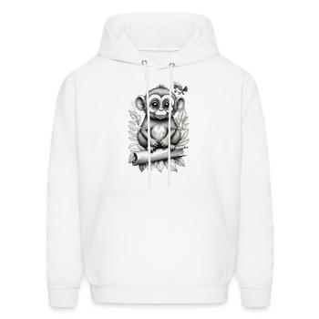 monkey - Men's Hoodie - white - Front - Elias (183cm)