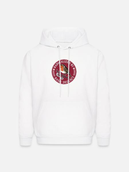 Radicalized By Basic Decency - Men's Hoodie - white