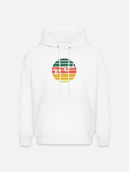 Be Kind Retro Rainbow Circle - Men's Hoodie - white
