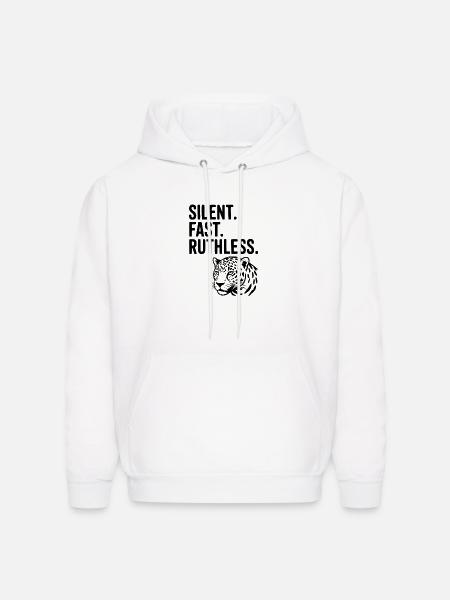 Silent. Fast. Ruthless. - Men's Hoodie - white