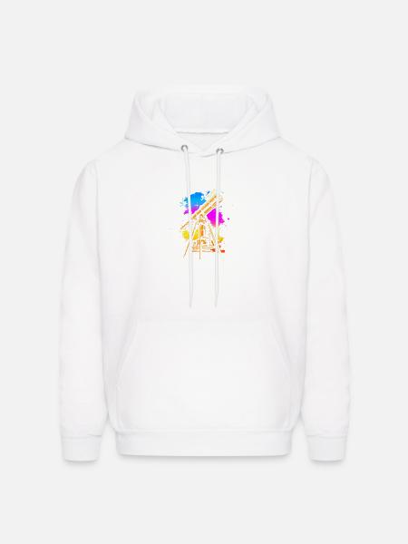 Astrophotography Galaxy Telescope - Men's Hoodie - white