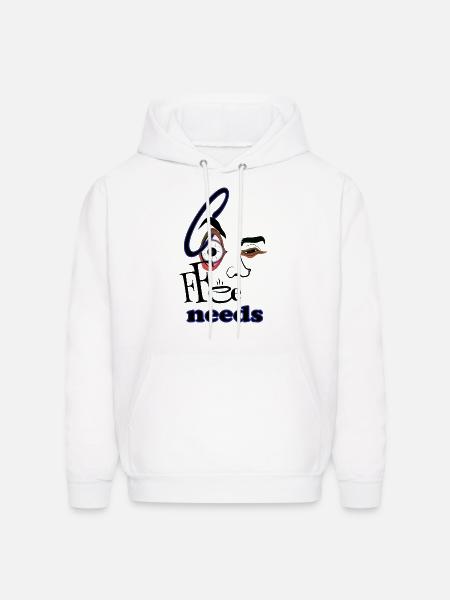 Coffee Needs Open Eyes - Men's Hoodie - white