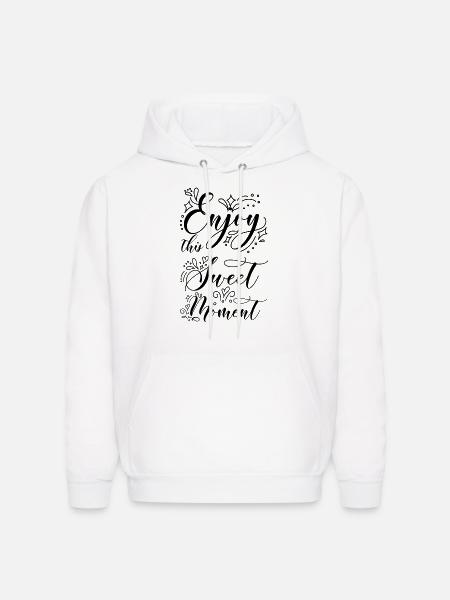 motivational quote - Men's Hoodie - white