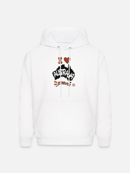 I Love Australia Strewth - Men's Hoodie - white