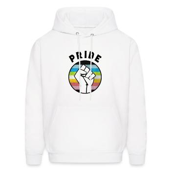 Queer Pride Team - Men's Hoodie - white - Front - Elias (183cm)