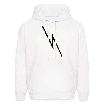 Sketched flash (1C. D) - Men's Hoodie - white - Front - Elias (183cm)