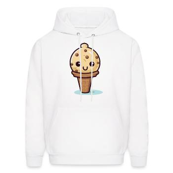 Ice Cream Cone - Men's Hoodie - white - Front - Elias (183cm)