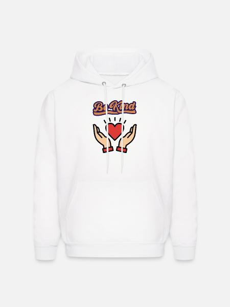 BEKIND - Men's Hoodie - white