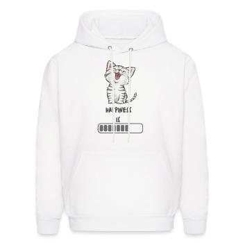 happiness - Men's Hoodie - white - Front - Elias (183cm)