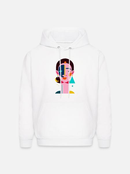 Elegance in Simplicity - Men's Hoodie - white