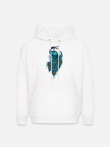 Peacock - Men's Hoodie - white