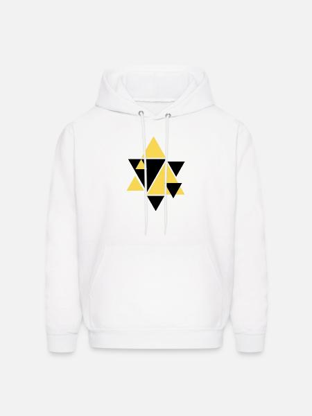Geometric Golden Triangle Art - Men's Hoodie - white