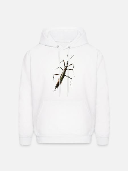 Nature Stick Insect Insect Brushstroke Art 2 - Men's Hoodie - white