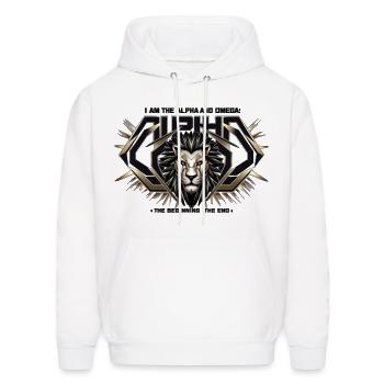 The Eternal King: Alpha & Omega - Men's Hoodie - white - Front - Elias (183cm)