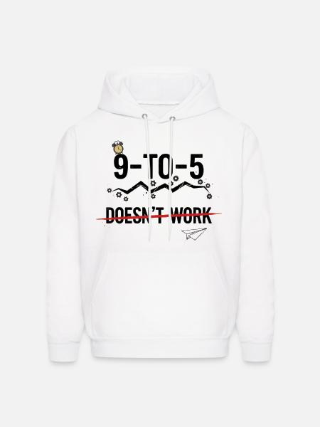 Nine to Five Breaker - Men's Hoodie - white