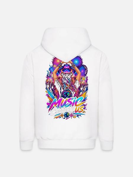 Music Connects Us - Men's Hoodie - white