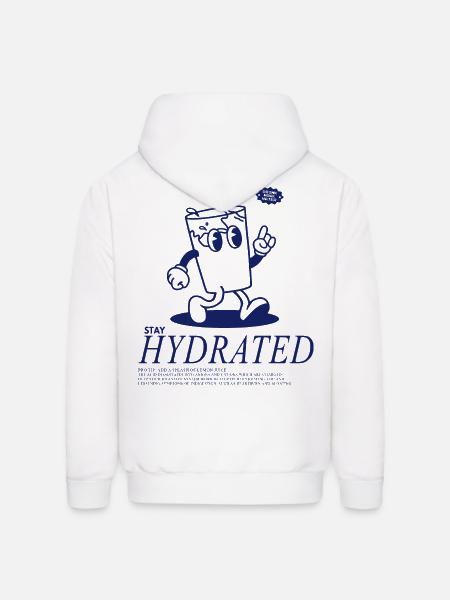Stay Hydrated - Drink Your Water - Men's Hoodie - white