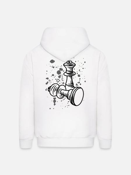 Chess Piece - Men's Hoodie - white