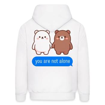 Cptsd Complex Ptsd C Ptsd not alone - Men's Hoodie - white - Back - Elias (183cm)