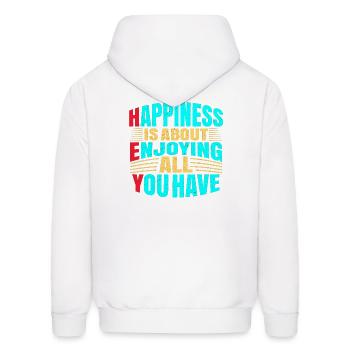 So What - Men's Hoodie - white - Back - Elias (183cm)