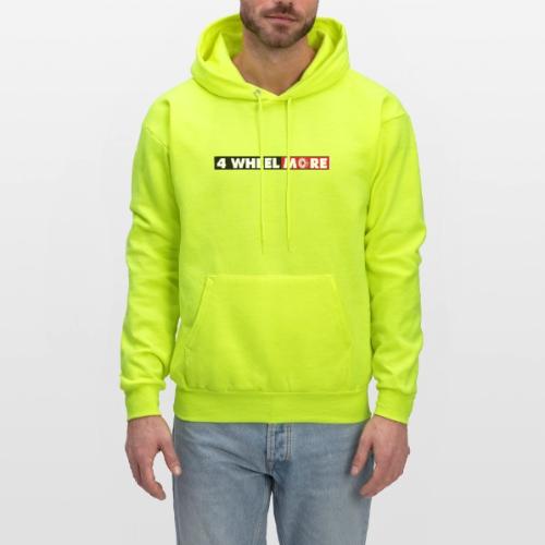 4 Wheel More Rectangle Logo - Men's Hoodie