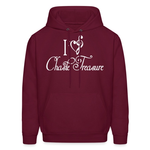 I LOVE Chaste Treasure! (White) - Men's Hoodie