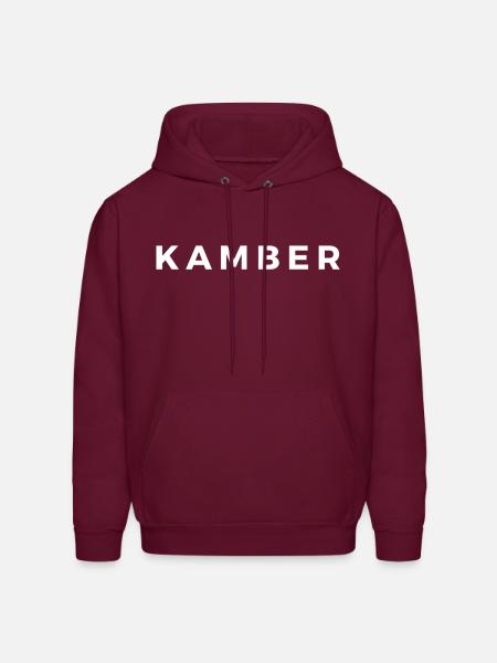 Bold Logo - White - Men's Hoodie - burgundy
